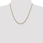 Gold (10K & 14K) Semi-Solid Curb Link Chain - 14k Yellow Gold / 20 in / 2.5 mm