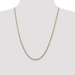 Gold (10K & 14K) Semi-Solid Curb Link Chain - 14k Yellow Gold / 24 in / 2.5 mm