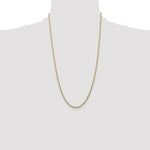 Gold (10K & 14K) Semi-Solid Curb Link Chain - 14k Yellow Gold / 26 in / 2.5 mm