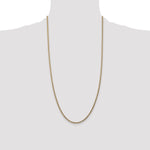 Gold (10K & 14K) Semi-Solid Curb Link Chain - 14k Yellow Gold / 28 in / 2.5 mm