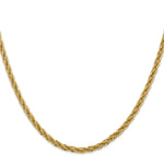 Gold (10K & 14K) Semi-Solid Diamond-Cut Rope Chain - 14k Yellow Gold / 16 in / 3.3 mm