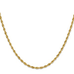 Gold (10K & 14K) Semi-Solid Rope Chain - 14k Yellow Gold / 16 in / 3 mm