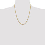 Gold (10K & 14K) Semi-Solid Rope Chain - 14k Yellow Gold / 22 in / 3 mm