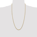 Gold (10K & 14K) Semi-Solid Rope Chain - 14k Yellow Gold / 28 in / 3 mm
