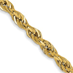 Gold (10K & 14K) Semi-Solid Rope Chain - 14k Yellow Gold / 16 in / 2.8 mm