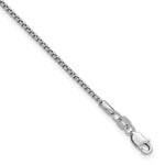 Gold (14K) Semi-Solid Round Box Chain Bracelet - 14k White Gold / 7 in / 1.5 mm
