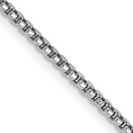 Gold (14K) Semi-Solid Round Box Chain - 14k White Gold / 16 in / 1.5 mm