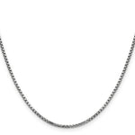 Gold (14K) Semi-Solid Round Box Chain - 14k White Gold / 16 in / 1.75 mm