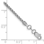 Gold (14K) Semi-Solid Round Box Chain Bracelet - 14k White Gold / 7 in / 1.75 mm