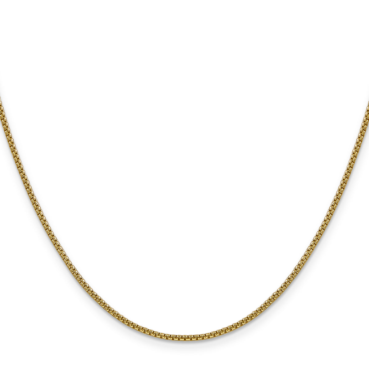 Gold (14K) Semi-Solid Round Box Chain - 14k Yellow Gold / 16 in / 1.5 mm