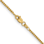 Gold (14K) Semi-Solid Round Box Chain - 14k Yellow Gold / 16 in / 1.5 mm