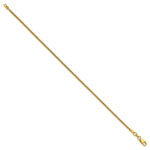 Gold (14K) Semi-Solid Round Box Chain Bracelet - 14k Yellow Gold / 7 in / 1.5 mm
