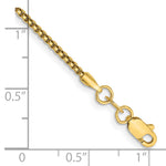 Gold (14K) Semi-Solid Round Box Chain Bracelet - 14k Yellow Gold / 7 in / 1.5 mm