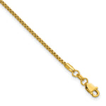 Gold (14K) Semi-Solid Round Box Chain Bracelet - 14k Yellow Gold / 7 in / 1.5 mm