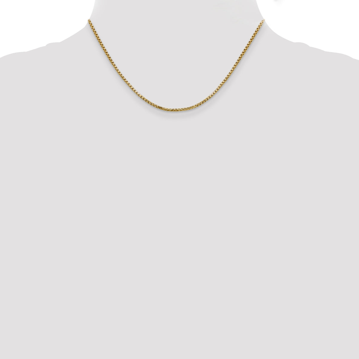 Gold (14K) Semi-Solid Round Box Chain - 14k Yellow Gold / 16 in / 1.75 mm