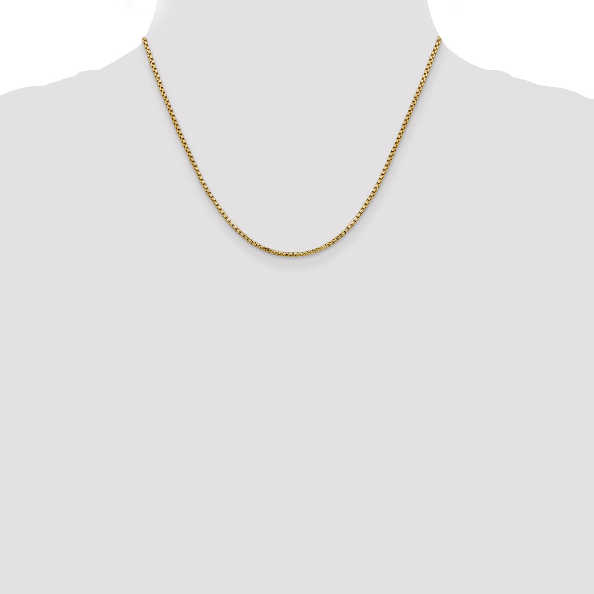 Gold (14K) Semi-Solid Round Box Chain - 14k Yellow Gold / 18 in / 1.75 mm
