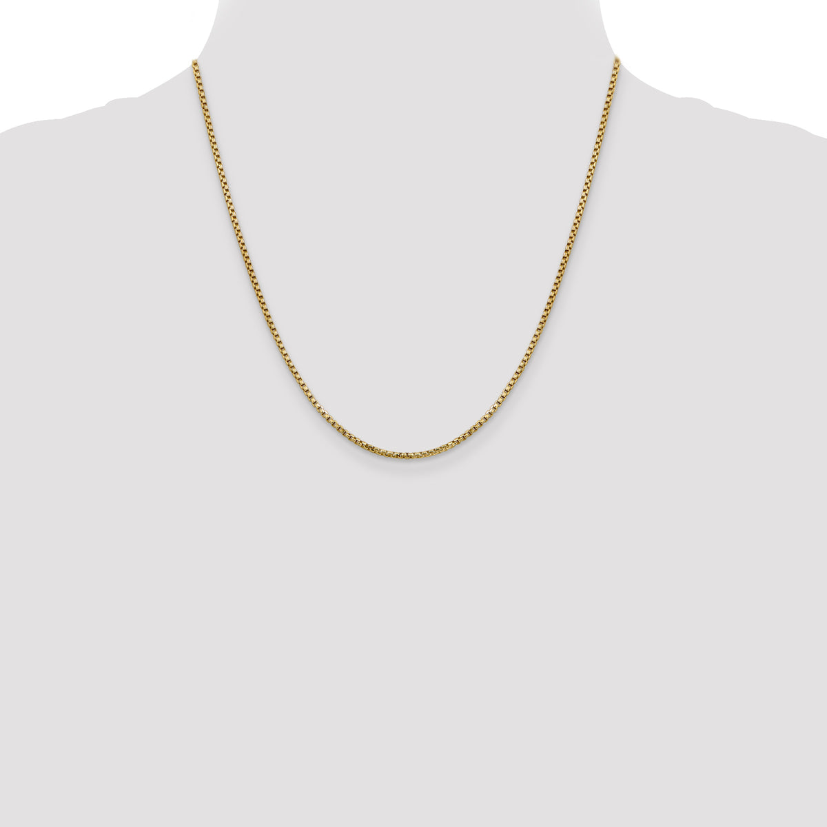 Gold (14K) Semi-Solid Round Box Chain - 14k Yellow Gold / 20 in / 1.75 mm