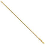 Gold (14K) Semi-Solid Round Box Chain Bracelet - 14k Yellow Gold / 7 in / 1.75 mm