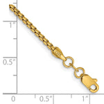 Gold (14K) Semi-Solid Round Box Chain Bracelet - 14k Yellow Gold / 7 in / 1.75 mm