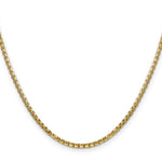 Gold (14K) Semi-Solid Round Box Chain - 14k Yellow Gold / 18 in / 2.45 mm