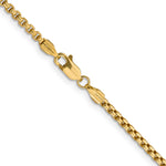 Gold (14K) Semi-Solid Round Box Chain - 14k Yellow Gold / 18 in / 2.45 mm