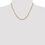 Gold (14K) Semi-Solid Round Box Chain - 14k Yellow Gold / 18 in / 2.45 mm