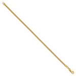 Gold (14K) Semi-Solid Round Box Chain Bracelet - 14k Yellow Gold / 7 in / 2.45 mm