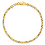 Gold (14K) Semi-Solid Round Box Chain Bracelet - 14k Yellow Gold / 7 in / 2.45 mm