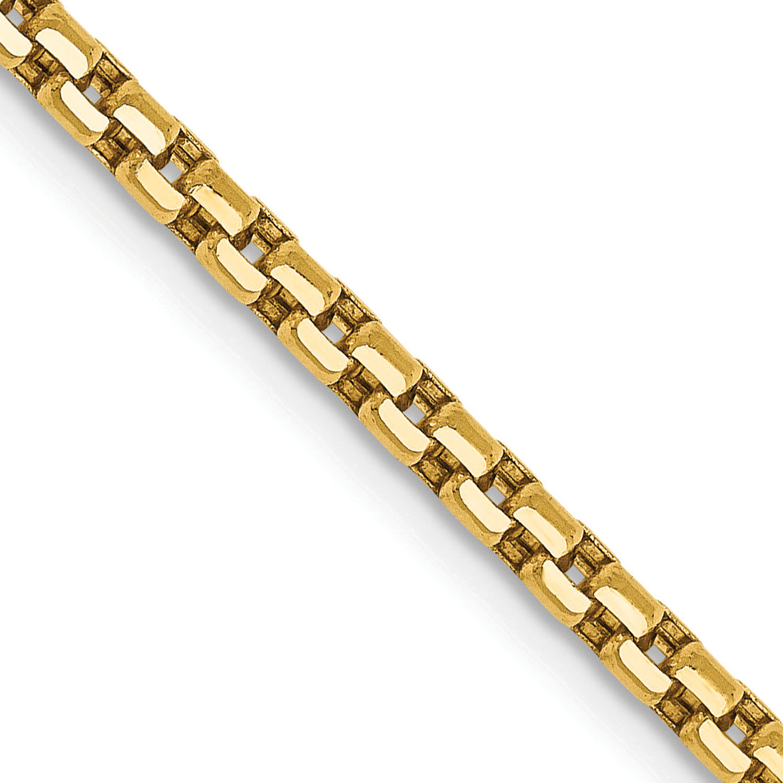 Gold (14K) Semi-Solid Round Box Chain - 14k Yellow Gold / 18 in / 2.45 mm