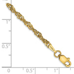 Gold (14K) Lightweight Singapore Chain Anklet - 9 in