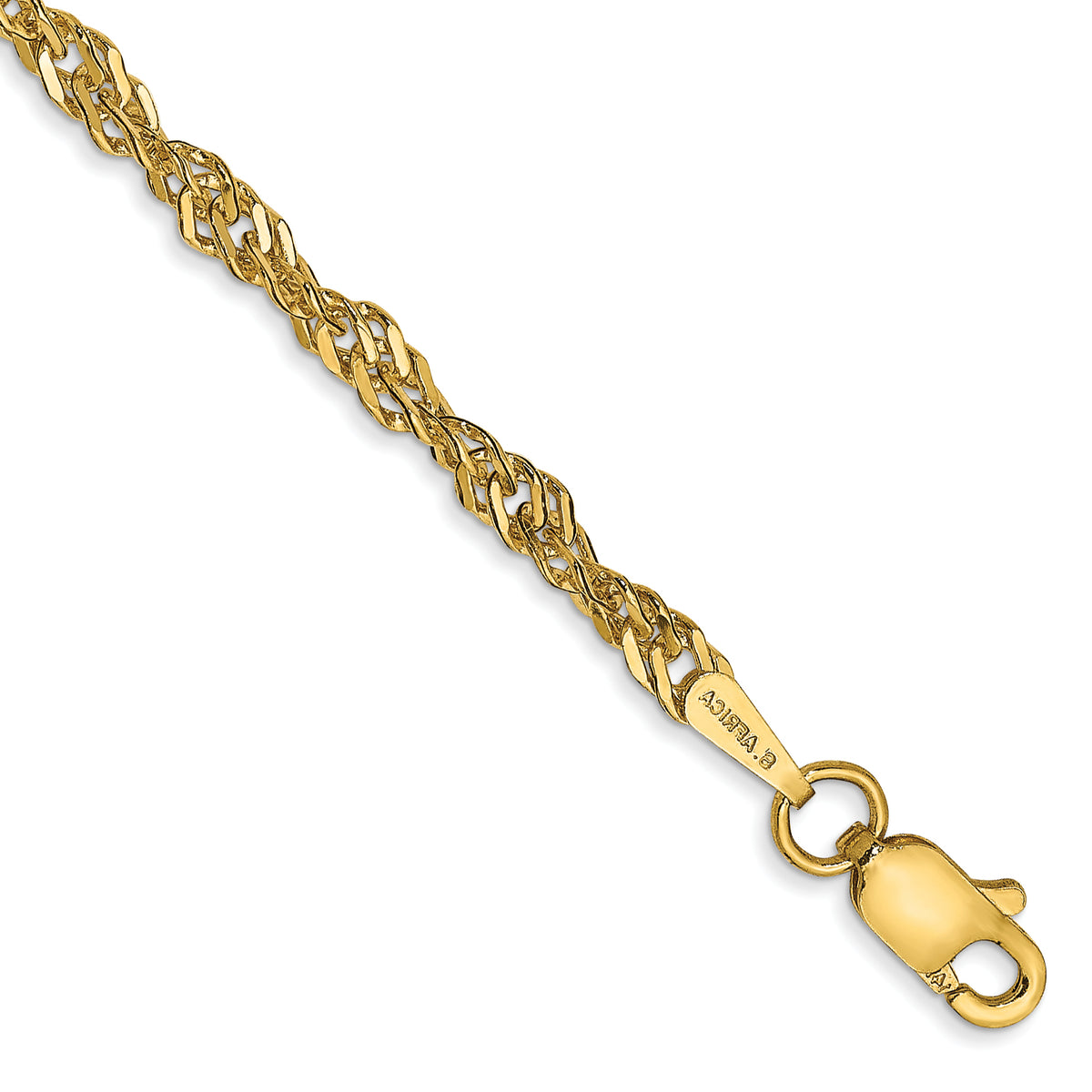 Gold (14K) Lightweight Singapore Chain - 16 in