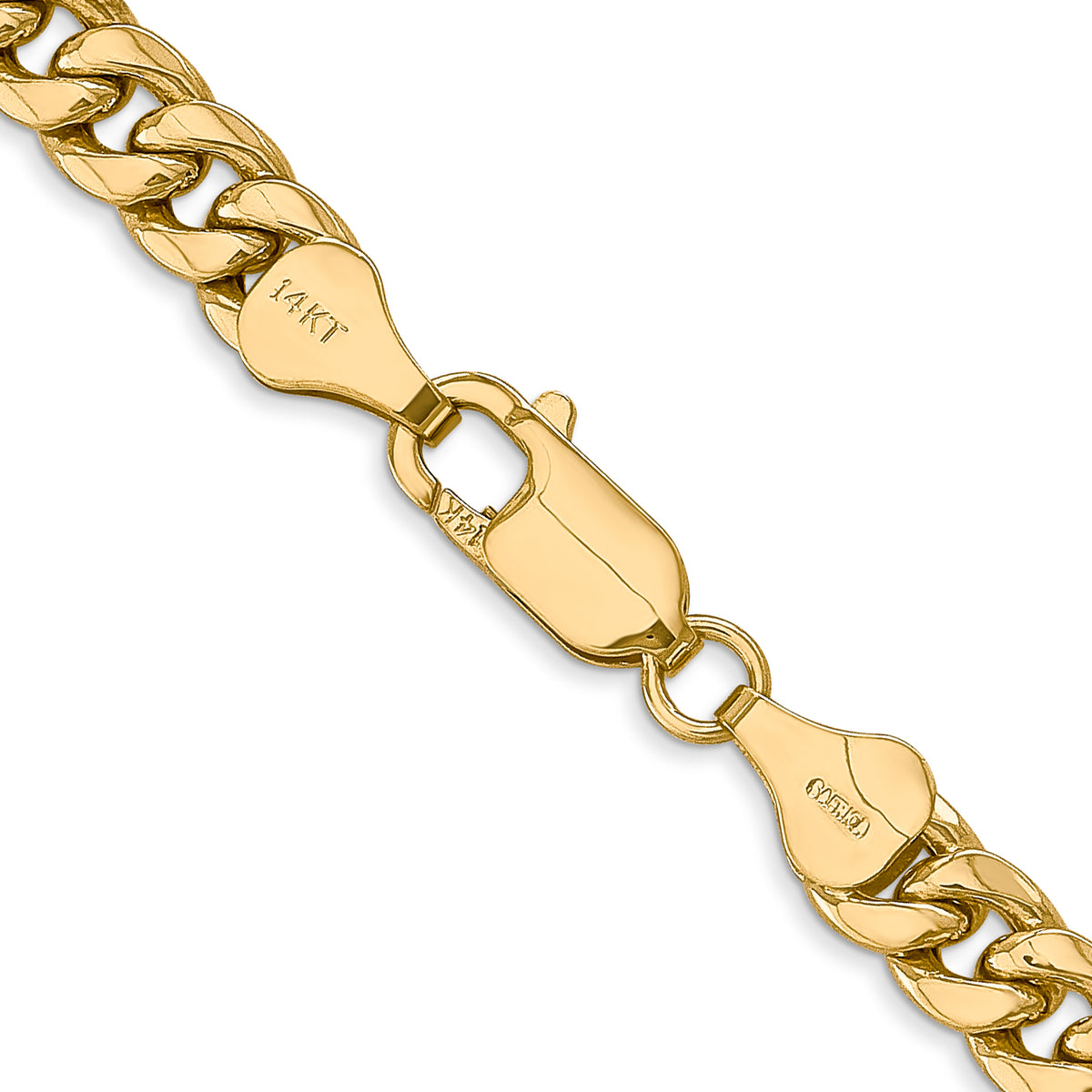 Gold (10K & 14K) Semi-Solid Miami Cuban Chain - 14k Yellow Gold / 18 in / 6 mm