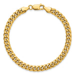 Gold (10K & 14K) Semi-Solid Miami Cuban Chain Bracelet - 14k Yellow Gold / 8 in / 6 mm