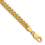 Gold (10K & 14K) Semi-Solid Miami Cuban Chain Bracelet - 14k Yellow Gold / 8 in / 6 mm