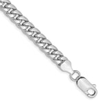 Gold (10K & 14K) Semi-Solid Miami Cuban Chain Bracelet - 14k White Gold / 7 in / 6 mm