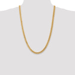 Gold (10K & 14K) Semi-Solid Miami Cuban Chain Bracelet - 14k Yellow Gold / 8 in / 6.75 mm