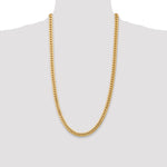 Gold (10K & 14K) Semi-Solid Miami Cuban Chain - 14k Yellow Gold / 28 in / 6.75 mm