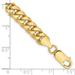 Gold (10K & 14K) Semi-Solid Miami Cuban Chain Bracelet - 14k Yellow Gold / 9 in / 6.75 mm