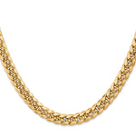 Gold (10K & 14K) Semi-Solid Miami Cuban Chain - 14k Yellow Gold / 18 in / 7.3 mm