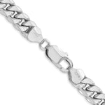Gold (10K & 14K) Semi-Solid Miami Cuban Chain - 14k White Gold / 18 in / 7.3 mm