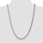 Gold (10K & 14K) Semi-Solid Miami Cuban Chain - 14k White Gold / 26 in / 7.3 mm