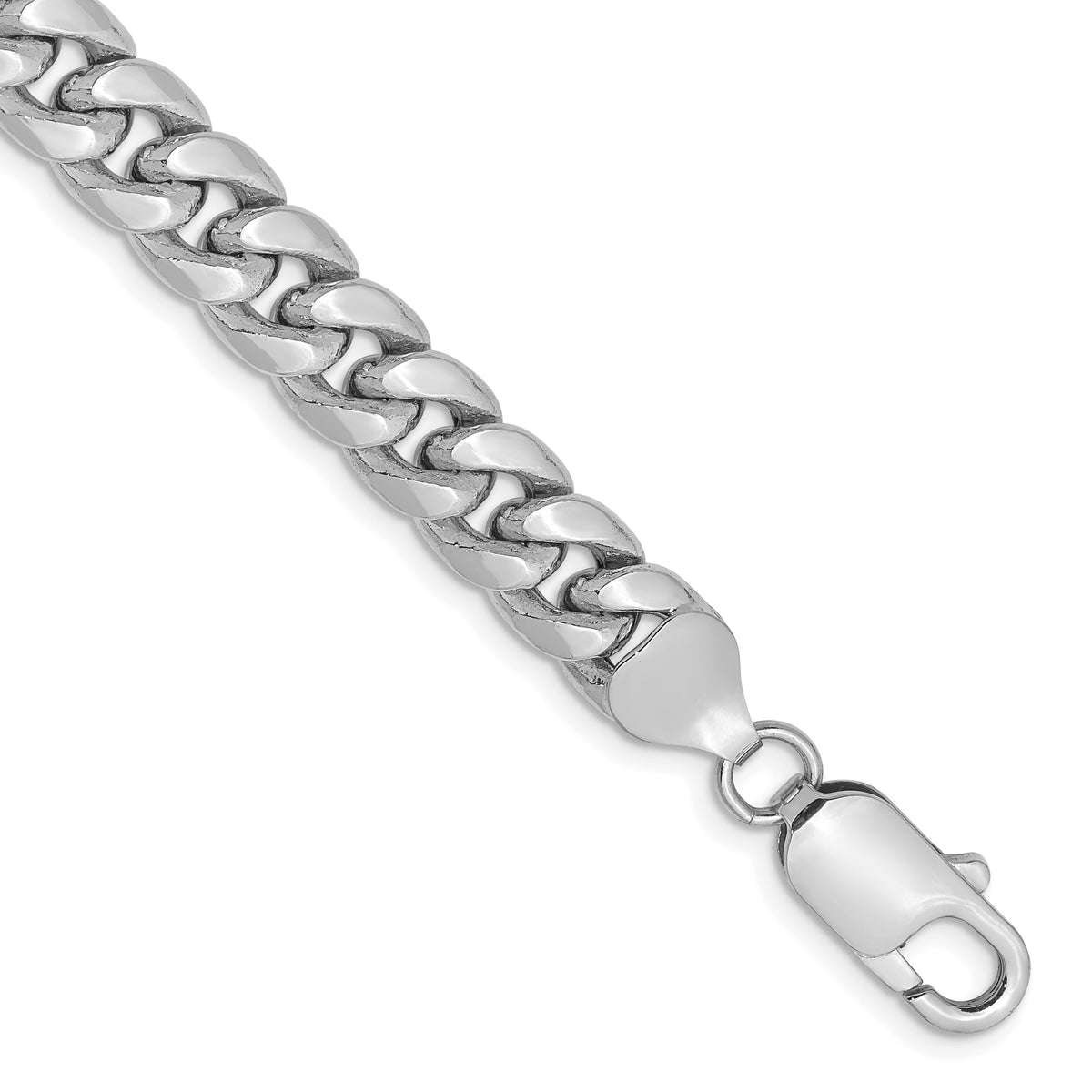 Gold (10K & 14K) Semi-Solid Miami Cuban Chain Anklet - 7.3 mm