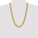 Gold (10K & 14K) Semi-Solid Miami Cuban Chain - 14k Yellow Gold / 26 in / 11 mm