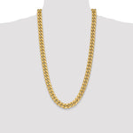 Gold (10K & 14K) Semi-Solid Miami Cuban Chain - 14k Yellow Gold / 28 in / 11 mm