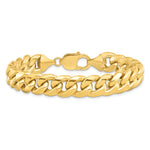 Gold (10K & 14K) Semi-Solid Miami Cuban Chain Bracelet - 14k Yellow Gold / 8 in / 11 mm