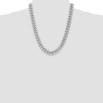 Gold (10K & 14K) Semi-Solid Miami Cuban Chain - 14k White Gold / 22 in / 11 mm