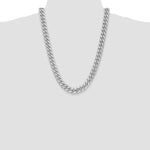 Gold (10K & 14K) Semi-Solid Miami Cuban Chain - 14k White Gold / 24 in / 11 mm