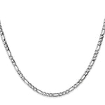 Gold (10K & 14K) Semi-Solid Figaro Chain - 14k White Gold / 16 in / 3.5 mm