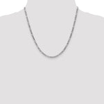 Gold (10K & 14K) Semi-Solid Figaro Chain - 14k White Gold / 20 in / 3.5 mm