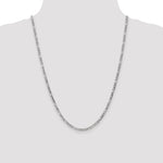 Gold (10K & 14K) Semi-Solid Figaro Chain - 14k White Gold / 24 in / 3.5 mm